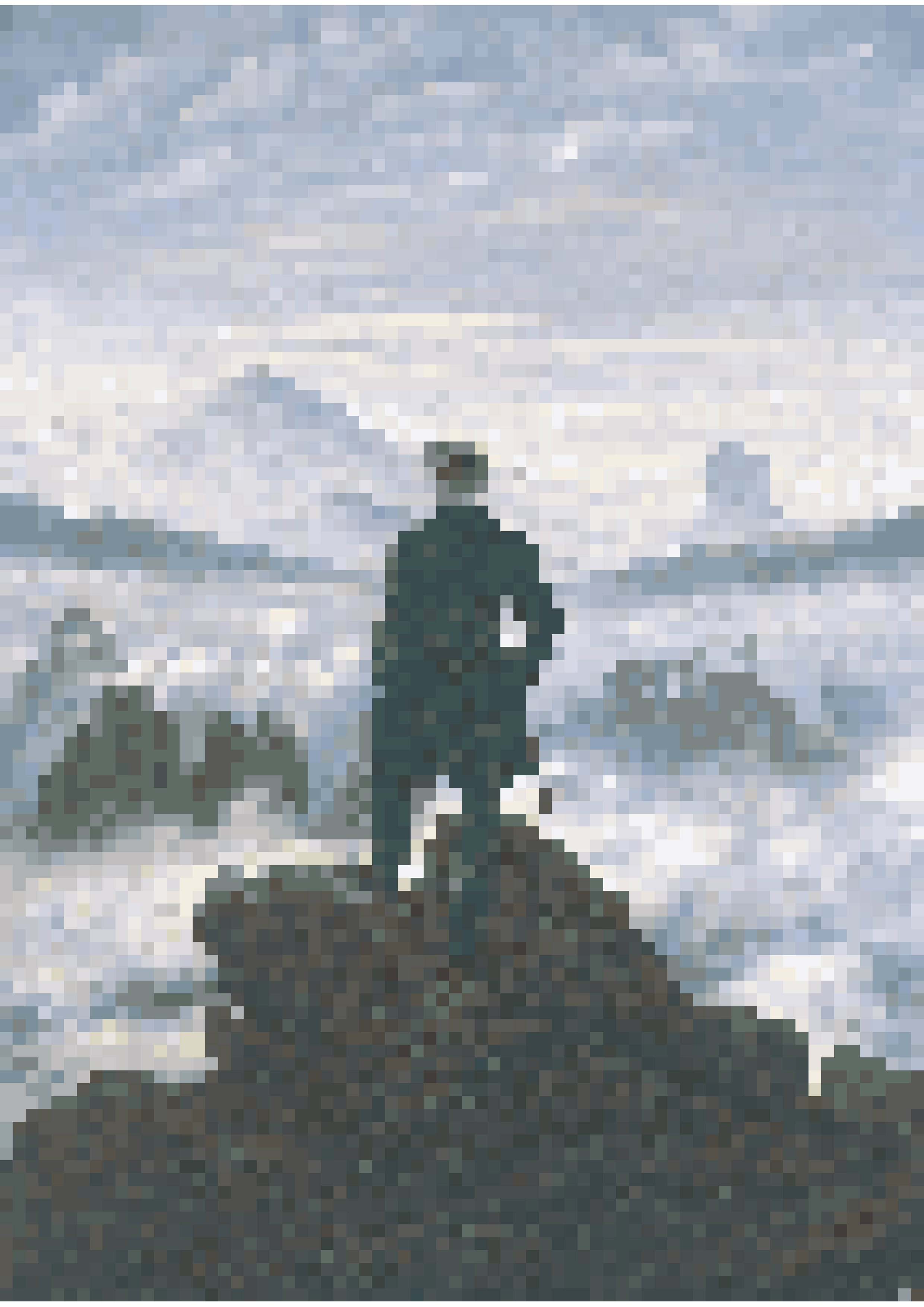 Pixel Poster Der Wanderer
